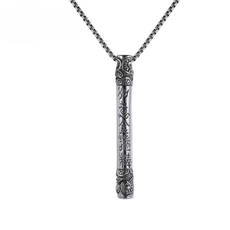 Circular Stainless Steel Valknut Axe Head Pendant
