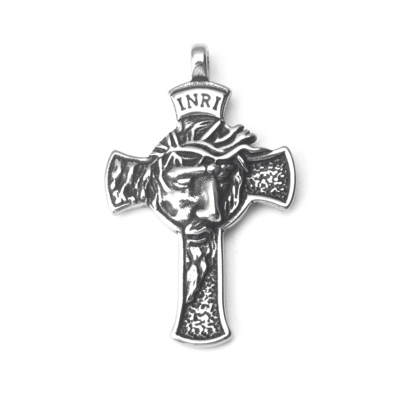 Stainless steel three-dimensional retro cross