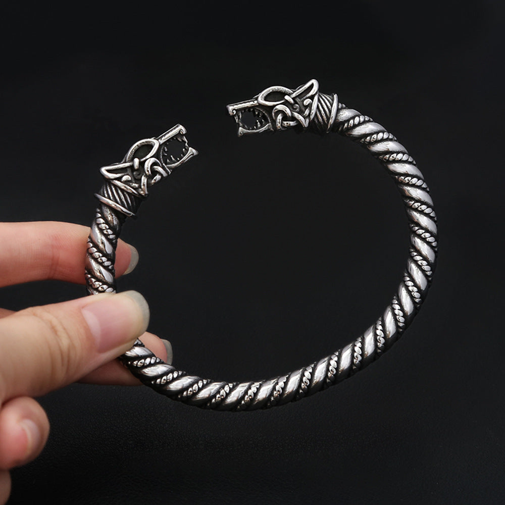 Titanium Noir: Bold Steel Bracelet