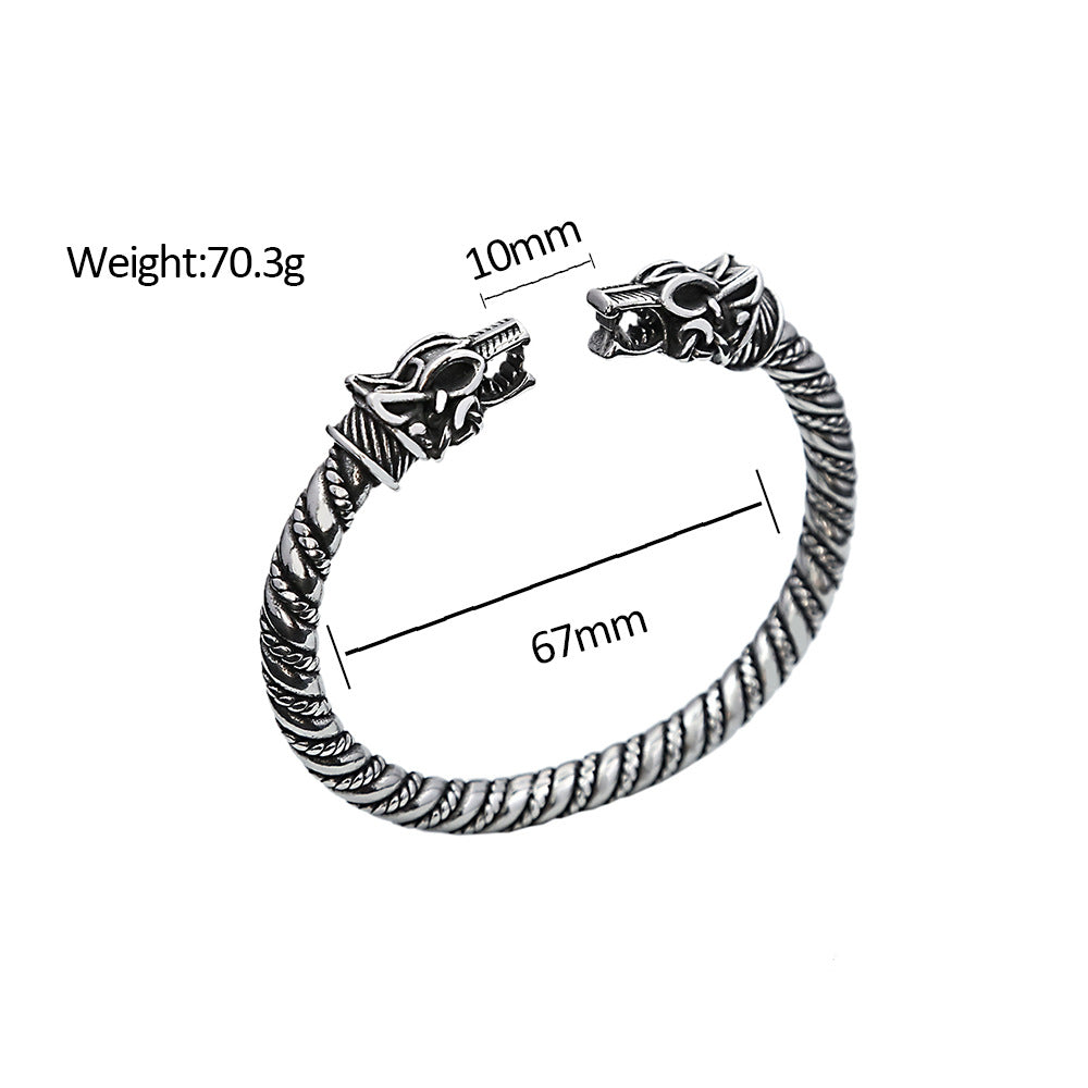 Titanium Noir: Bold Steel Bracelet