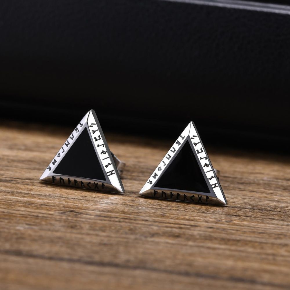 Nordic Rune Earrings – Viking Symbols of Strength and Wisdom