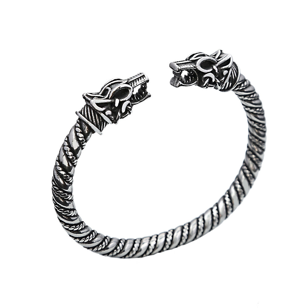 Titanium Noir: Bold Steel Bracelet